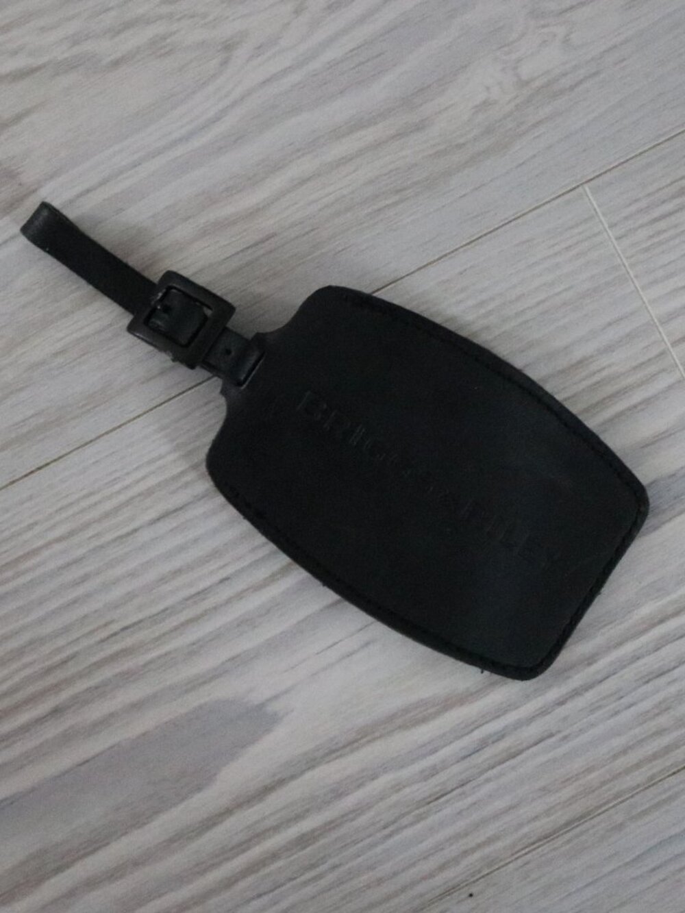 Briggs & Riley Black Leather Luggage ID Tag Replacement Bag Tag Travel Accessory